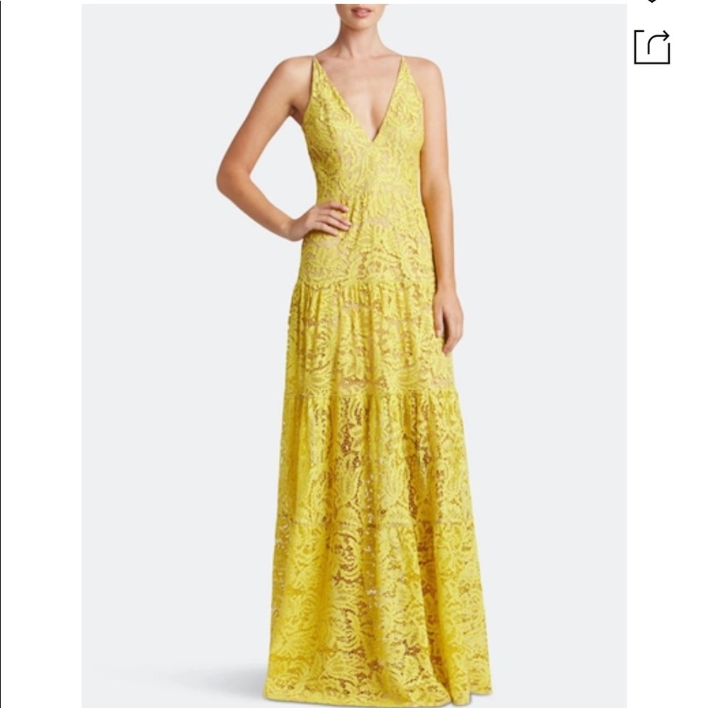 Yellow Dress The Population Melina Dress